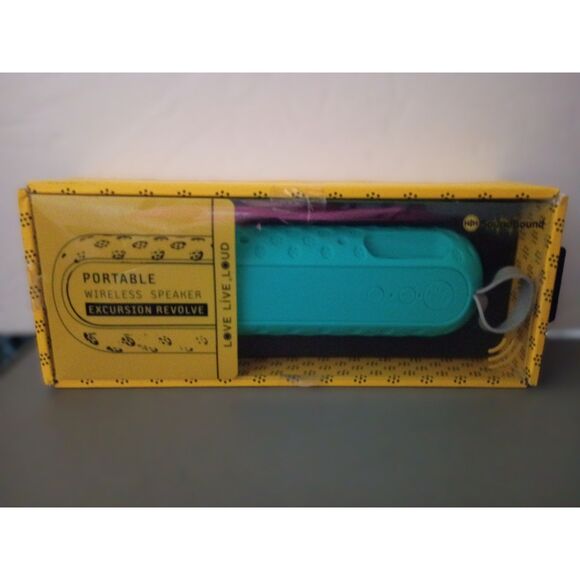 Sound Bound Excursion Revolve Circle Dotted Aqua Blue Wireless Bluetooth Speaker - Picture 5 of 9